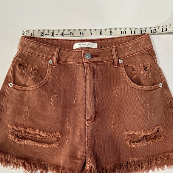 Mustard Seed Denim Shorts Distressed Frayed Hem - Size S.‎ - Picture 6 of 8